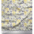 thumbnail image 1 of Soimoi Moss Georgette Fabric Geometric Small Print Sewing Fabric Yard 42 Inch Wide, 1 of 3