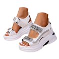 thumbnail image 1 of IUJSOY Womens Sandals Open Toe Platform Sneakers Lightweight Cushion Hook and Loop Athletic Shoes, 1 of 9