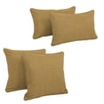 thumbnail image 1 of Double-corded Solid Outdoor Spun Polyester Throw Pillows with Inserts (Set of 4), Wheat, 1 of 2