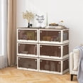 thumbnail image 4 of Costway Lot de 3 Bacs de Rangement Empilables avec Couvercles 54 Gallons Boîte de Rangement Pliable en Plastique, 4 of 10