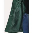 thumbnail image 5 of INSPIRE CHIC Manteau d'Hiver Long Chaud à Simple Boutonnage pour Femme Vert Foncé L, 5 of 5