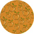 thumbnail image 1 of Ahgly Company Tapis de Zone Carré Lavable en Machine Orange Foncé, 3 Pieds Carré, 1 of 7