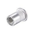 thumbnail image 5 of Unique Bargains M8 Rivet Nuts Aluminium Alloy Knurled Flat Head Threaded Insert Nut Silver 50 pcs, 5 of 5