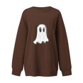thumbnail image 5 of Chandails Molletonnés Oversize pour Femmes Coupe Ample, Liquidation pour Femmes Chandails Molletonnés à Col Rond Tunique à Enfiler, Mode pour Femmes Automne Hiver Halloween Lunettes Fille Imprimé Décontracté Sport Survêtements à Col Rond Manches Longues, 5 of 5