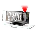 thumbnail image 3 of Projection Alarm Clock Large Screen Display Silent Sleep Electronic Multifunctional Intelligent Digital Nightlight Desk Clock For Home Adults, 3 of 4