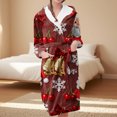 thumbnail image 2 of Women Robes Women's Long Warm Trendy Long Sleeve Winter Bathrobe Pajamas Night Robe, 2 of 5
