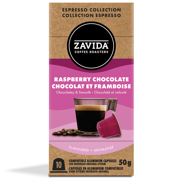 Zavida Raspberry Chocolate Espresso Capsules Dark Roast (10)
