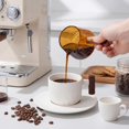 thumbnail image 3 of 2 Pcs Espresso Cups, 4 oz Espresso Shot Glasses with V-shaped Spouts and Handle, Small Cute Glass Measuring Cup, Milk Frothing Pitcher for Coffee Bar Accessories(Amber), 3 of 7
