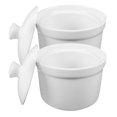 thumbnail image 3 of 2pcs Ceramic Stew Bowl Soup Pot Restaurant Dessert Cup with Lid, 3 of 8