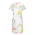 thumbnail image 4 of Robes pour Femmes aux Courbes Mode Femmes Été Imprimé Décontracté Col en V Bouton Manches Courtes Vacances Poches Robe Robes pour Femmes Invitées de Mariage Été en Liquidation, 4 of 5