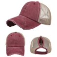 thumbnail image 3 of Unisex Men Women Solid Color Sun Hat Adjustable Baseball Cap Hip Hop Hat, 3 of 4