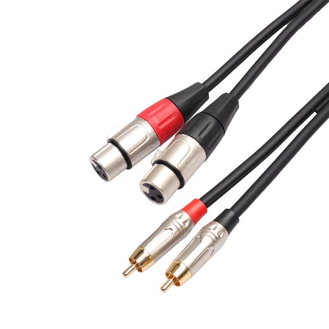 XZNGL Rca to Rca Audio Cable Audio Cable Male to Male Male to Male Audio Cable Audio Cable 2 Rca Male to 2 Xlr Amplifier Cable for Av Plug Xlr Rca