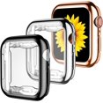 thumbnail image 1 of Tianle Compatible for Apple Watch Case 41mm Series 7 Series 8 Series 9, Ultra-Thin All Around TPU Protective Case Cover for Apple Watch Screen Protector 41mm Series 9, 3 Pack Black/Silver/Rose Gold, 1 of 7