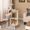 thumbnail image 2 of Gymax Modern Cat Tree 44 Inch Multi-level Cat Tower w/ Removable Padded Top Perch, 2 of 10