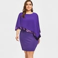 thumbnail image 2 of KIHOUT Robe Femme Grande Taille Épaules Dénudées Superposition Asymétrique Chiffon Sans Bretelles Robe à Paillettes, 2 of 8