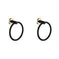thumbnail image 3 of jesticaly Towel Ring Practical Fixing Rings Hanging Rack Exquisite Towels Hangers for Wall Hanger Stand for Home Bathroom Kitchen Use Black gold 2Set, 3 of 6