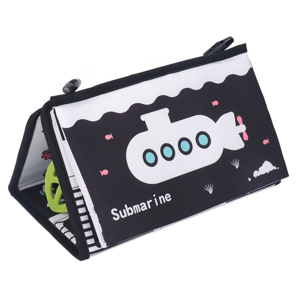 Livre Miroir Pliable pour Nourrisson, Entraînement Visuel Portable Sécuritaire Doux pour la Peau Livre Miroir pour Bébé Jouet pour Voiture