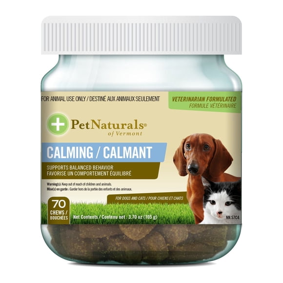 Supplément calmant Pet Naturals of Vermont pour chiens et chats