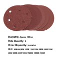 thumbnail image 4 of Bgsha 20pcs 5 Inch 125mm Round Sandpaper 8 Hole Sanding Discs Hook & Loop Grit 40-2000, 4 of 9