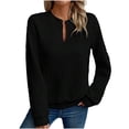 thumbnail image 1 of Timegard Womens Sweatshirts V Neck Casual Pullover Tops Sports Solid Color Workout Running Tops, 1 of 9