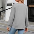 thumbnail image 4 of AherBiu Womens Tops Casual Long Sleeve Square Neck Fall Blouses Loose Comfy Solid Color Shirts, 4 of 4
