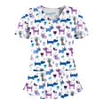 thumbnail image 1 of Birdeem Womens Summer Oversized Floral Print Short Sleeved V-Neck Protective Work Jacket Top, 1 of 1