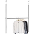 thumbnail image 1 of Decobrothers Adjustable Hanging Closet Rod, Chrome, 1 of 5