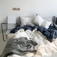 thumbnail image 1 of Queen Bedding Set under $5! CQCYD Queen Size Bedding Set, 4 Piece Bedding Collection, Washed Cotton Sheets, Teen Dorm Bedding, Comfortable Bed Set, Fresh Color Design, Complete Bedding Package, 1 of 6
