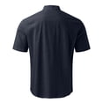 thumbnail image 4 of TopLLC Polo pour Homme Chemise en Lin Décontractée Col Officier Manche Courte Chemise Boutonnée, 4 of 4