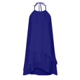 thumbnail image 4 of SMihono Robes Bohèmes d'Été pour Femmes Grande Taille Aguichant Mode Sans Manches Uni Col Rond Ample Robe Irrégulière pour Dames, 4 of 4