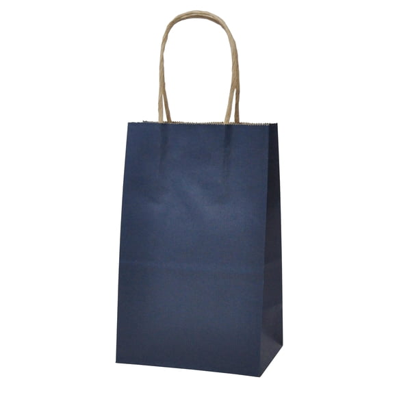Colourful Paper Boutique Bags with Handles for Wedding, Party Favor, Thank You, and More, Premium Economy Gift Bags Measuring 5.25” L x 3.5” W x 8” H (25, 50, 100, 250 Counts) - Creative Bag