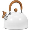 thumbnail image 3 of Wekvgz 3/2L Tea Kettle with Anti-scald Handle Rustproof Whistling Tea Kettle Food Grade Stainless Steel Stove Top Even Heating Whistling Kettle Teapot for Kitchens Gas Stove Induction Cooker (White), 3 of 10