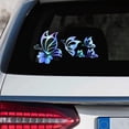 thumbnail image 1 of HSHDLDF 5Pcs Butterfly Car Decal Set, Waterproof Vinyl Butterflies Sticker for Cars Women Girl Car Stickers Beautiful Reflective Bumper Window Laptop Decals (Holographic Blue), 1 of 6