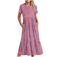 thumbnail image 1 of Robe Complète Georges Robes pour Femmes 2024, Chandail Tricoté à Encolure en U pour Femmes avec Dentelle et Robe Chandail au Tempérament à la Mode, 1 of 4