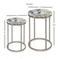 thumbnail image 4 of Steve Silver Table Gigogne à Dessus en Agate Nickel Onyx - Ensemble de 2, 4 of 4
