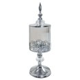 thumbnail image 1 of tamizeot Durable Glass Storage Crystal Glass Covered Storage Jar For Easy Cleaning Silver Large size, 1 of 6