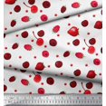 thumbnail image 3 of Soimoi Viscose Chiffon Fabric Raspberry,Strawberry & Cherry Fruits Fabric Prints by Yard 42 Inch Wide, 3 of 3
