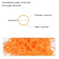 thumbnail image 2 of Unique Bargains Rubber Band, Rubber Elastic Band with Clips for Home Office Orange 600Pcs, 2 of 5
