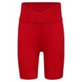 thumbnail image 3 of Doomiva Girls Athletic Swim Shorts Solid Color Shorts Sport Cheer Workout Running Red 160, 3 of 6