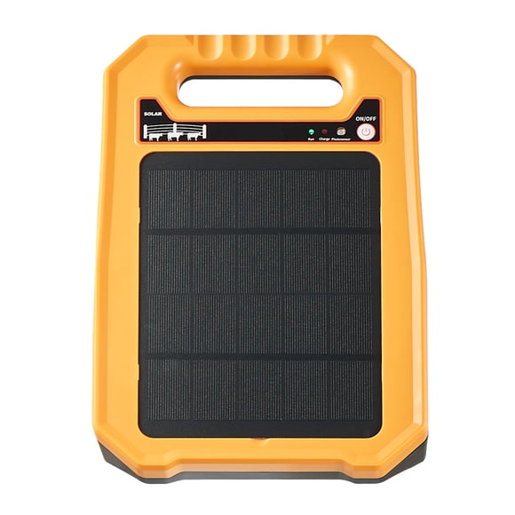 KFFKFF Solar Fence Charger, 0.3J 8 kV Solar Powered Fence Charger, 1.86 Miles Range, Weather-Resistant Electric Fence Energizer Kit, 7 Days Runtime