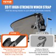 thumbnail image 2 of VEVOR Hand Winch, 3500 lbs Pulling Capacity, Boat Trailer Winch Heavy Duty Rope Crank with 33 ft Polyester Strap and Two-Way Ratchet, Manual Operated Hand Crank Winch for Trailer, Boat or ATV Towing, 2 of 9