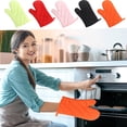 thumbnail image 1 of Sentmoon Oven Gloves 1 PC Solid Color Quilted Microwave Non Scalding Heat Resistive High Temperature Non Slip Gloves Kitchen Oven Baking Special Suitable for Kitchen Restaurant, 1 of 7