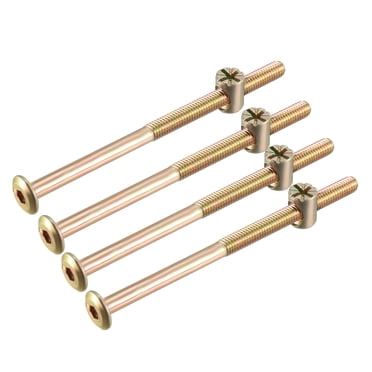 Uxcell M6x100mm Furniture Bolt Nut Set Carbon Steel Zinc Plated 4 Sets