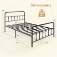 thumbnail image 3 of Costway Full Size Bed Frame with Headboard Under Bed Storage No Box Spring Needed Black, 3 of 9
