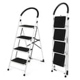 thumbnail image 1 of Costway 4 Step Ladder Folding Stool Heavy Duty 330lbs Capacity Industrial Lightweight, 1 of 10