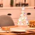 thumbnail image 4 of Gymax 14 Pouces Pré-Éclairé Décoration de Table Arbre de Noël Peint à la Main, 4 of 10