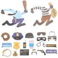 thumbnail image 2 of 21 Pcs Police Catching Thief Role Play Party Photo Props Funny Party Tool Decoration, 2 of 8