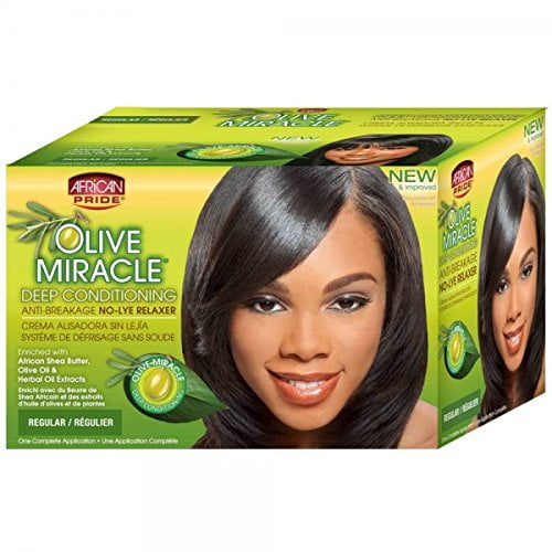 African Pride Olive Miracle No Lye Relaxer Regular 1 App