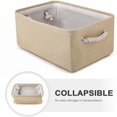 thumbnail image 2 of Foldable Storage Boxes, Large Fabric Baskets, 3-Pack(Beige, Small), 2 of 6