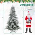 thumbnail image 4 of Costway 8 FT Snow Flocked Artificial Christmas Tree with 1447 PVC & PE Tips 800 LED Lights, 4 of 10